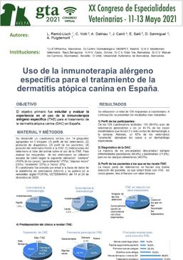 Uso de la inmunoterapia alérgeno específica para el tratamiento de la dermatitis atópica canina en España