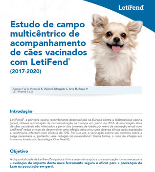 Estudo de campo multicêntrico de acompanhamento de cães vacinados com LetiFend®